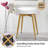 360° Swivel Vanity Stool, Vanity Chair Stools for Makeup Room, Round Faux Leather Makeup Chairs, Modern Small Ottoman Foot Rest with Metal Legs for Living Room, Bedroom-562220093-562220092