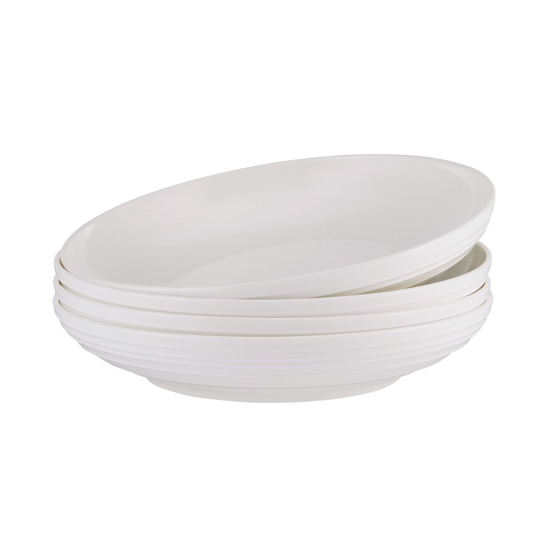 Mikasa Ciara 9 in. Bone China Pasta Bowls (Set of 4) Mikasa