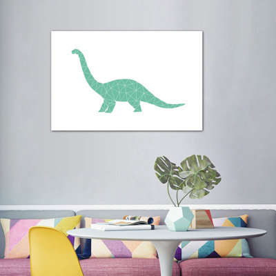 Motif géométrique de dinosaures - impression d'art graphique