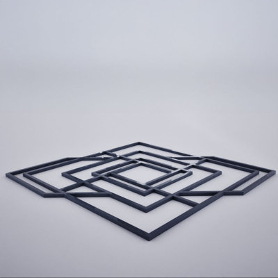 Panneaux muraux décoratifs en acrylique Norwood, très petit, l 7 3/8 po x H 7 3/8 po x T 1/8 po, gris foncé