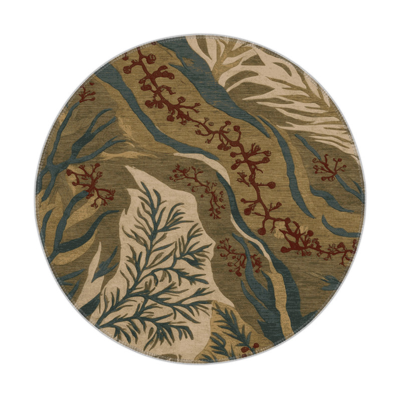 Nature Brown Indoor and Outdoor Area Rug, Rectangle 5' x 7'