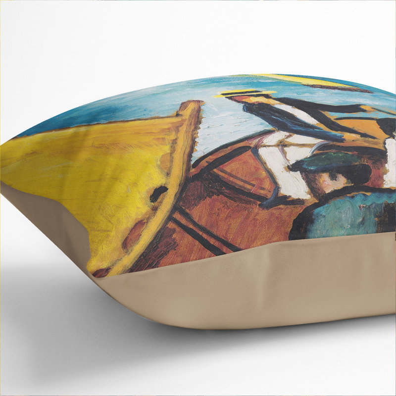 Sailing Boat on the Tegernsee Scatter Cushion, 40cm H x 40cm W x 15cm D, Stone