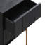 Black Brushed Oak & Bronze 2-Drawer Nightstand