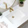 STYLISH Horizon Ritzy 20-3/8"L White Rectangular Undermount Bathroom Sink