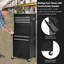 Coffre à outils roulant à 6 tiroirs avec armoire relevable et coffre supérieur verrouillable, noir-1549132771