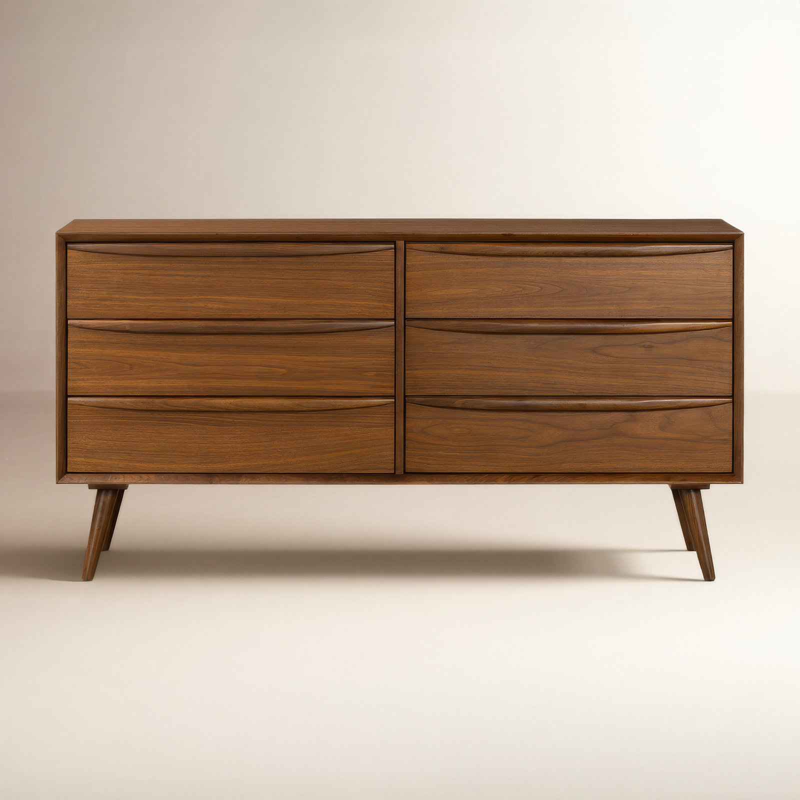 Cura 6 Drawer American Black Walnut Dresser