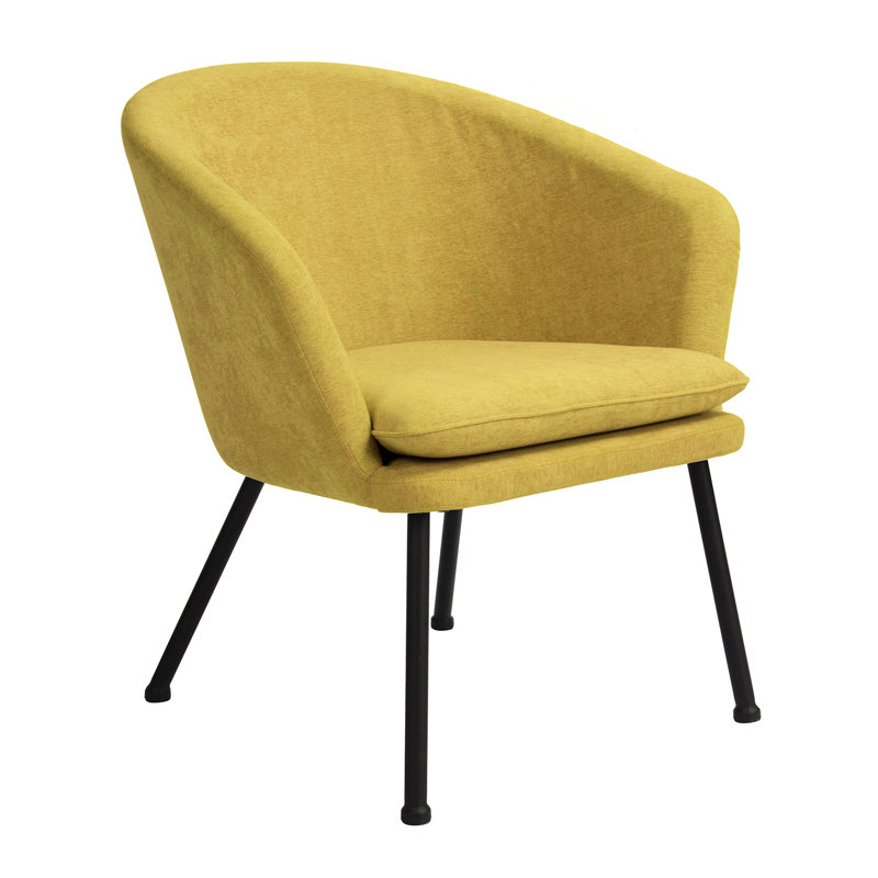 Bohanan Upholstered Barrel Chair, Yellow