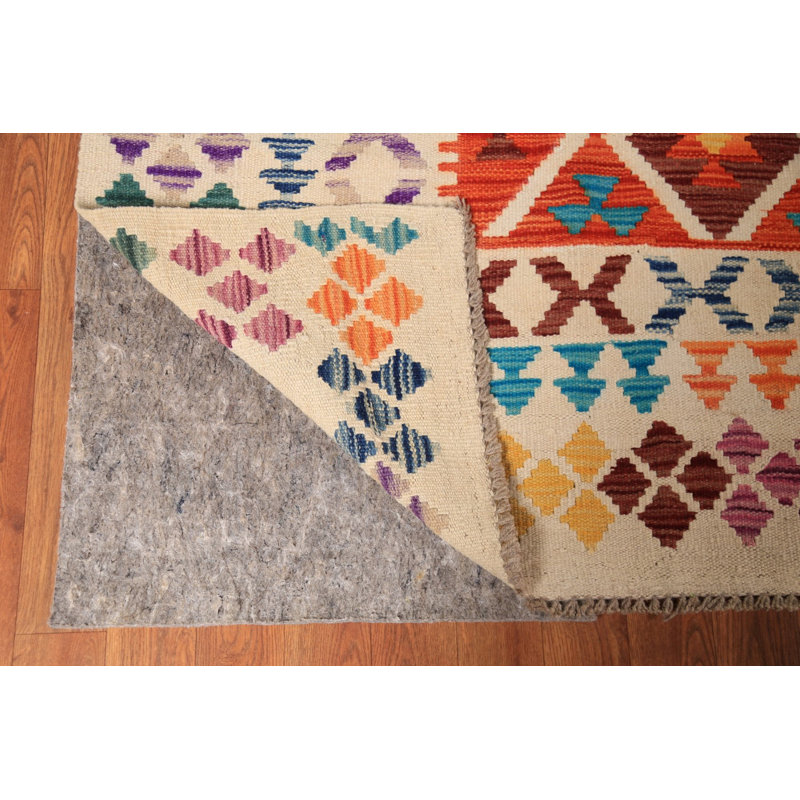 Tapis kilim en laine à tissage plat 8 x 11