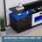 Bhhatu 2 Tier High 70" Gloss TV Stand with Electric Fireplace Included, Black/White-972715475-959740916