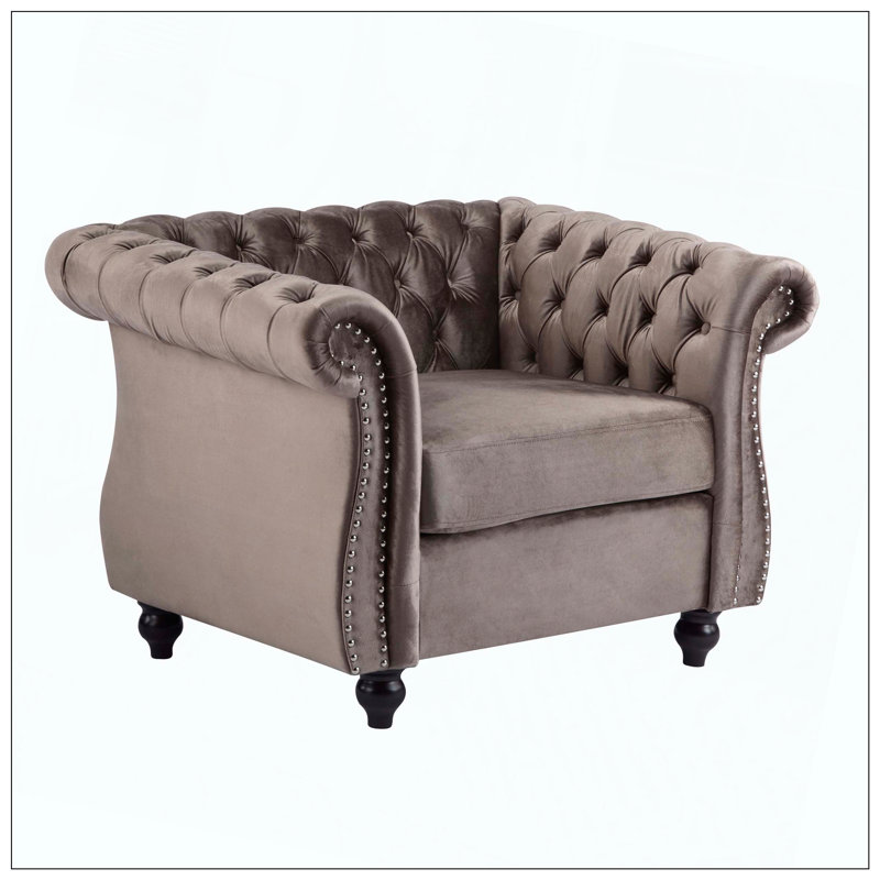 Fauteuil club Chesterfield pour un siège confortable dans le salon ou le salon
