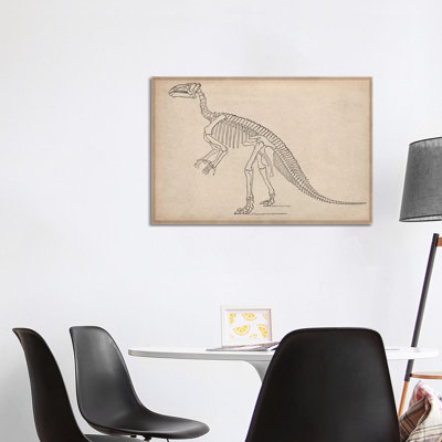 Iguanodon Skeleton Anatomy - Wrapped Canvas Print