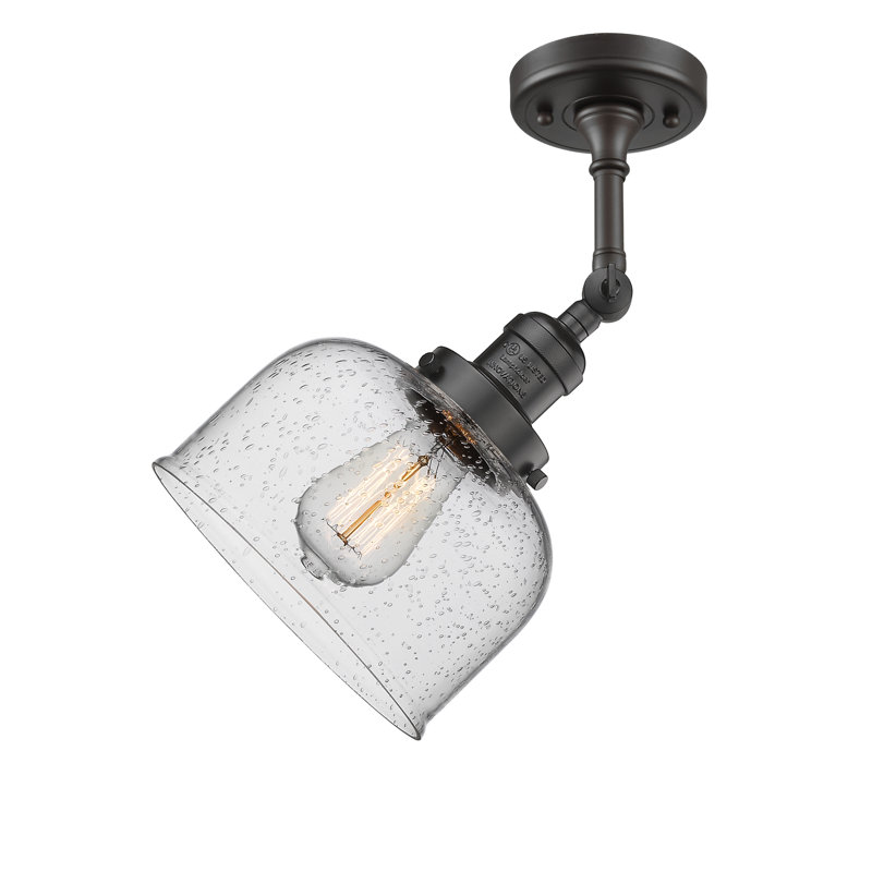 Glass Semi Flush Mount, Oil Rubbed Bronze