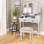 Ensemble coiffeuse avec tabouret et miroir Django-30960292