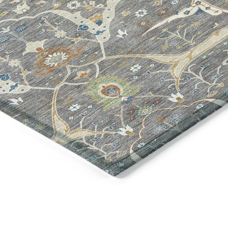 Machine Washable Indoor/Outdoor Brenden ACN2250 Global Rug, Rectangle 2'6" x 3'10"