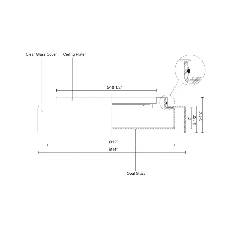 Aston 1 - Light LED Flush Mount