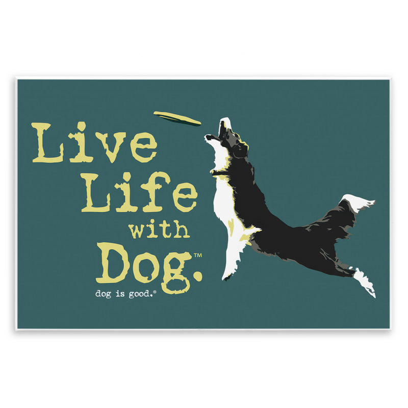 Art mural "Dog jouer Fetch" par Dog Is Good, H 13 po x l 19 po
