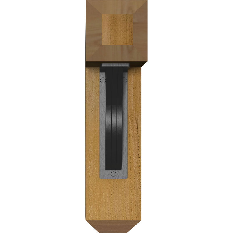 Support triple Ironcrest de 4 po Miller, H 18 po x P 15 1/2 po, Cèdre rouge de l'Ouest l 4 po x T 4 po (sciage br