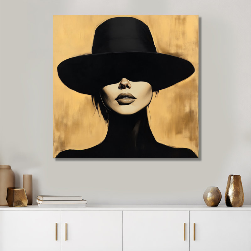 Muse II - Illustration de mode murale, imprimée sur métal, H 24 po x l 24 po