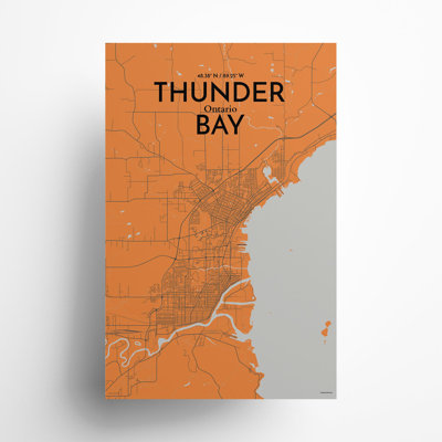 Thunder Bay City Map, impression