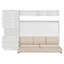 Lit double blanc et tablettes - peu encombrant, convient aux petits appartements et aux espaces de vie pratiques-547646721-547646722