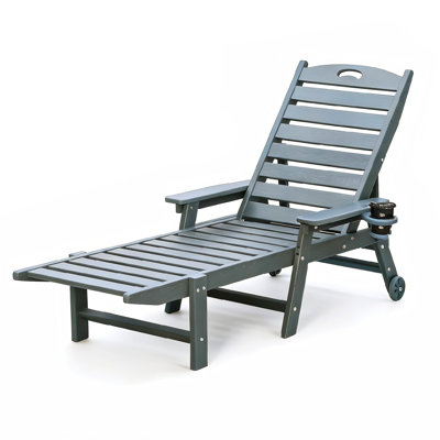 Méridienne d'extérieur, chaises longues de piscine avec dossier réglable à 4 positions, roulettes et porte-gobelet, supporte jusqu'à 400 lb pour le patio