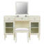 Bureau de coiffeuse 2 en 1 avec miroir rabattable, coiffeuse avec tiroir et armoire, bureau d'ordinateur multifonctionnel pour bureau, vestiaire, chambre à coucher, salon