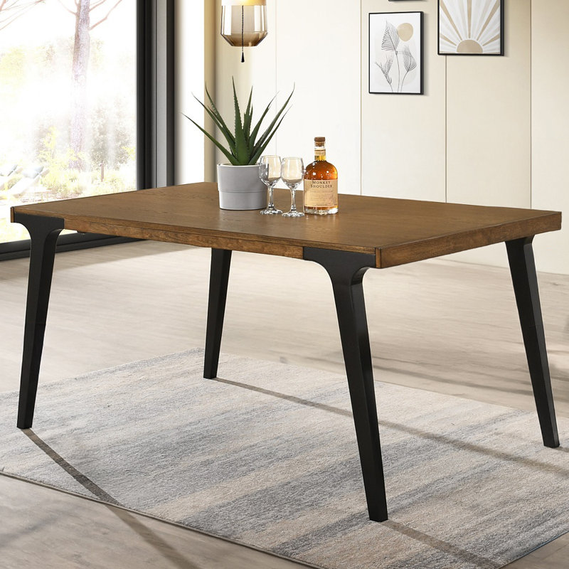 Table de salle à manger extensible Lianes, Brun