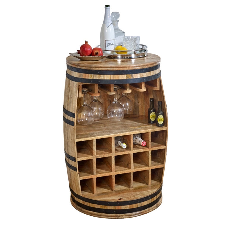 Henryson 58cm Solid Wood Wine Bar