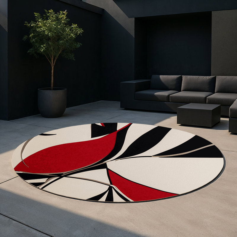 Celestial Rift Indoor And Outdoor Area Rug, Round 5'