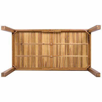Patio Wooden Dining Table, Rectangular Table for Indoor, Outdoor