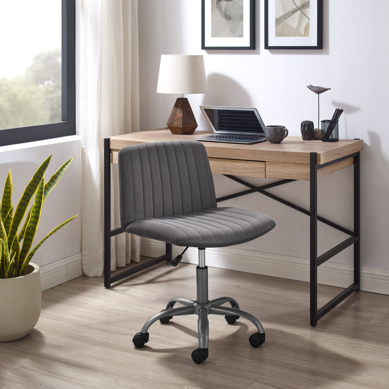 Morency Swivel Office Chair, Gray