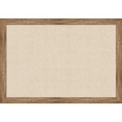 Framed Fabric Magnetic Board Neutral Weave Printed Linen Bulletin Board