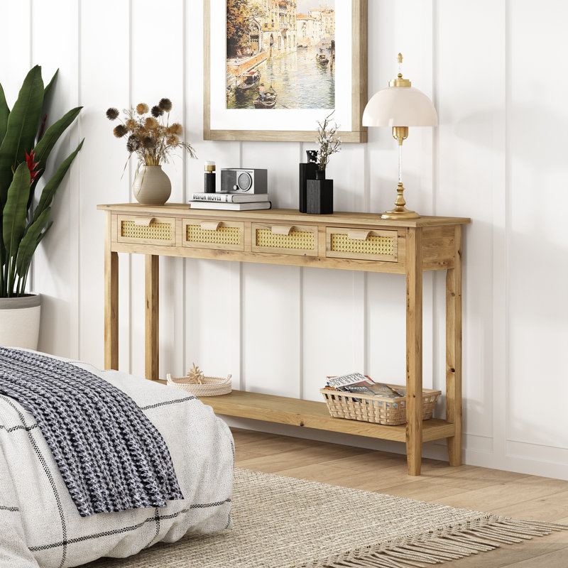 Abrytha Console Table with Storage, 31.5" H x 60" W x  9.5" D