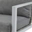 [Ensemble de 2] Méridienne en aluminium argenté avec accents élégants en corde et coussins confortables (sans la table)-130788081
