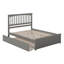 Lit plateforme en bois massif Aiston avec pied de lit assorti et lit gigogne-412595579-474274824