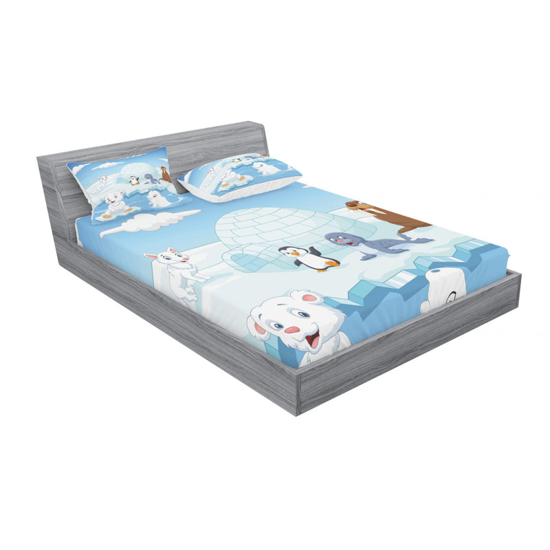 Ensemble de draps polaire, Ensemble de draps pour lit double avec un drap-hou