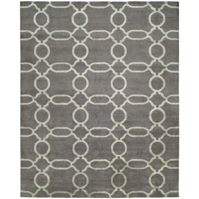 Avila Geometric Area Rug in Gray