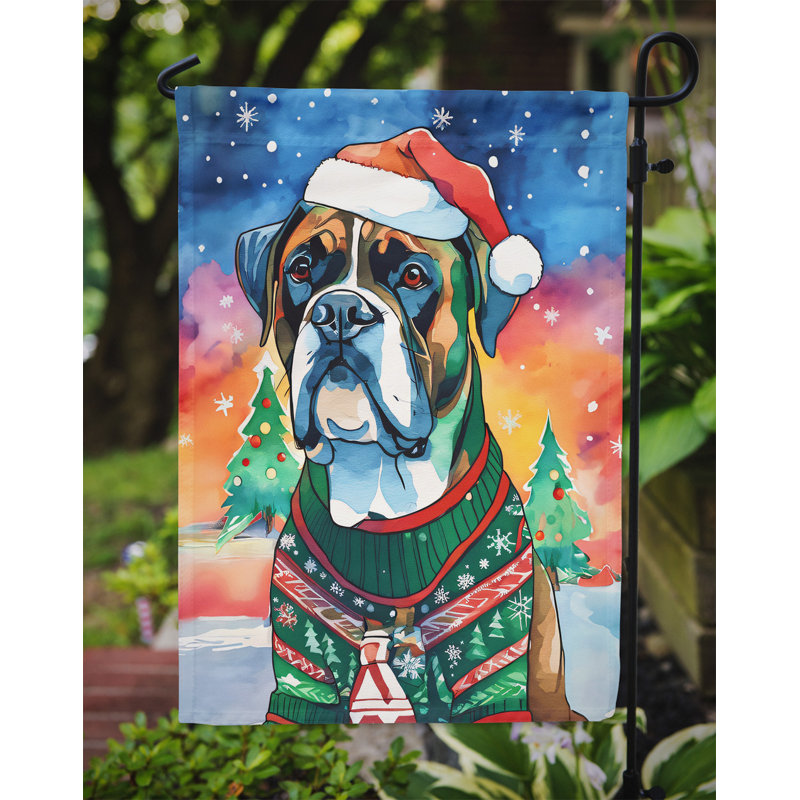 Polyester double face Noël, H 15,5 po x l 11,25 po