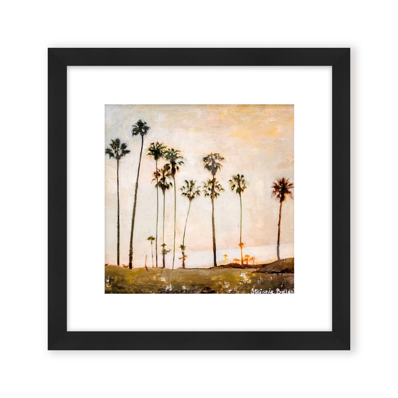 Golden Hour Glow Print by Stefanie Bales, 16" H x 16" W x 1.125" D, Framed Matted Print, Black