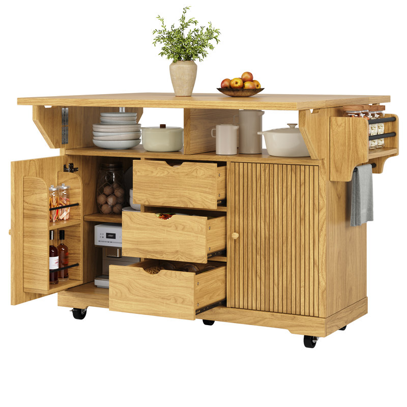 142.5 cm W Kitchen Cart with