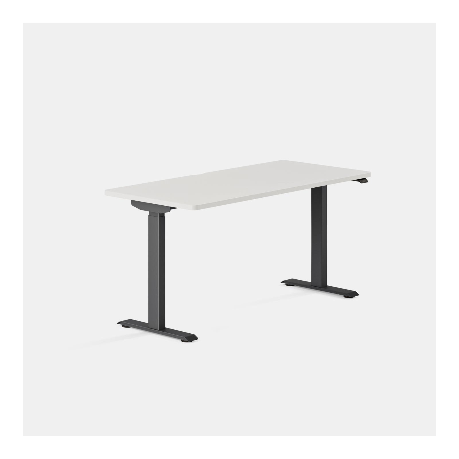 Duo Standing Desk, Charcoal, White, 47.3" H x 58" W x 27" D