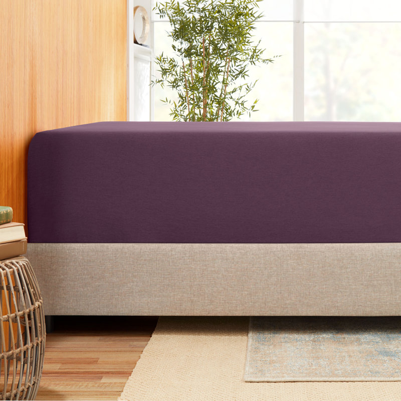 Premium Microfiber Fitted Sheet, Purple Eggplant, Twin XL Fitted Sheet