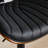 Walnut Bentwood Bar Stools Mid Century Modern Adjustable Counter Height Black Leather Upholstered 360°Swivel Bar Chairs For Kitchen Island/Dining Room/Cafe