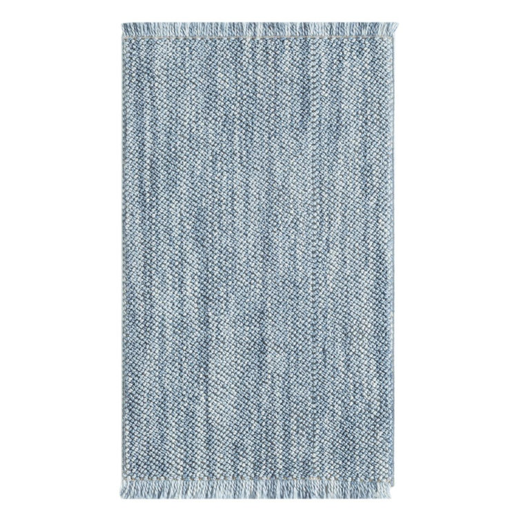 Textured Fringed Area Rug