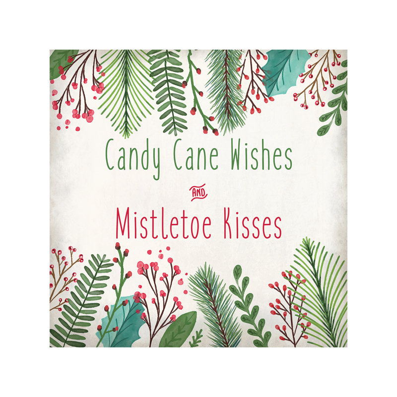 Candy Cane Wishes by Kimberly Allen - Wrapped Canvas Print, 45.72 cm H x 45.72 cm W x 1.91 cm D