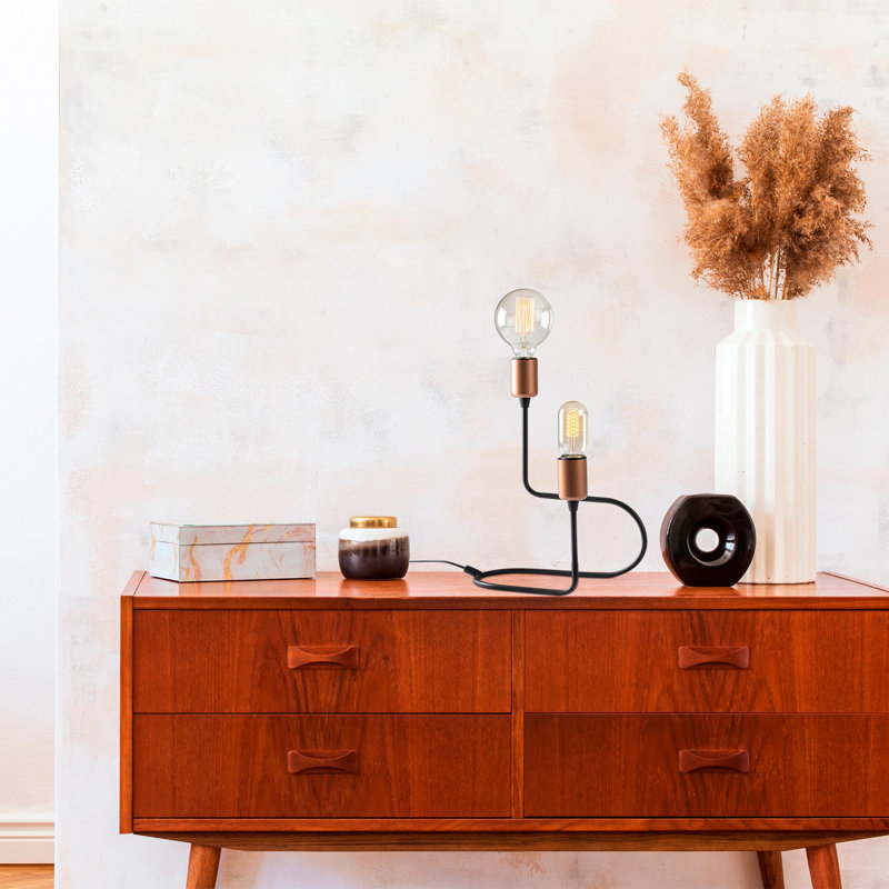 Lampe de table noire 14,17 po Keturah