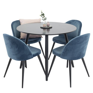 Metzger 4 - Person Patio Dining Set with Round Table