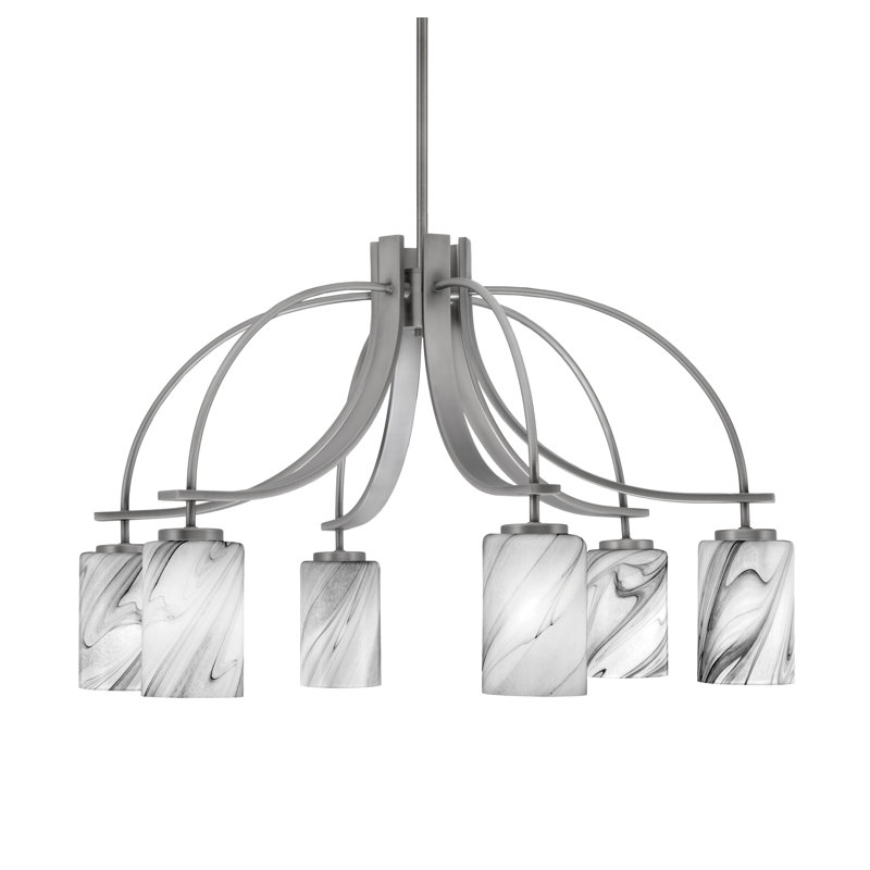 Lustre encastré Cavella, Graphite, H 15,75 po x l 23,5 po x P 23,5 po, 4