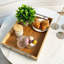 Froppi Bamboo Wooden Serving Tray, Coffee Table L38.1 W25.4 H5 and L43.2 W30.5 H5 cm