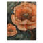 Pivoines oranges sur pierre Wilde II - impression de pivoines sur bois de pin naturel-1062786457